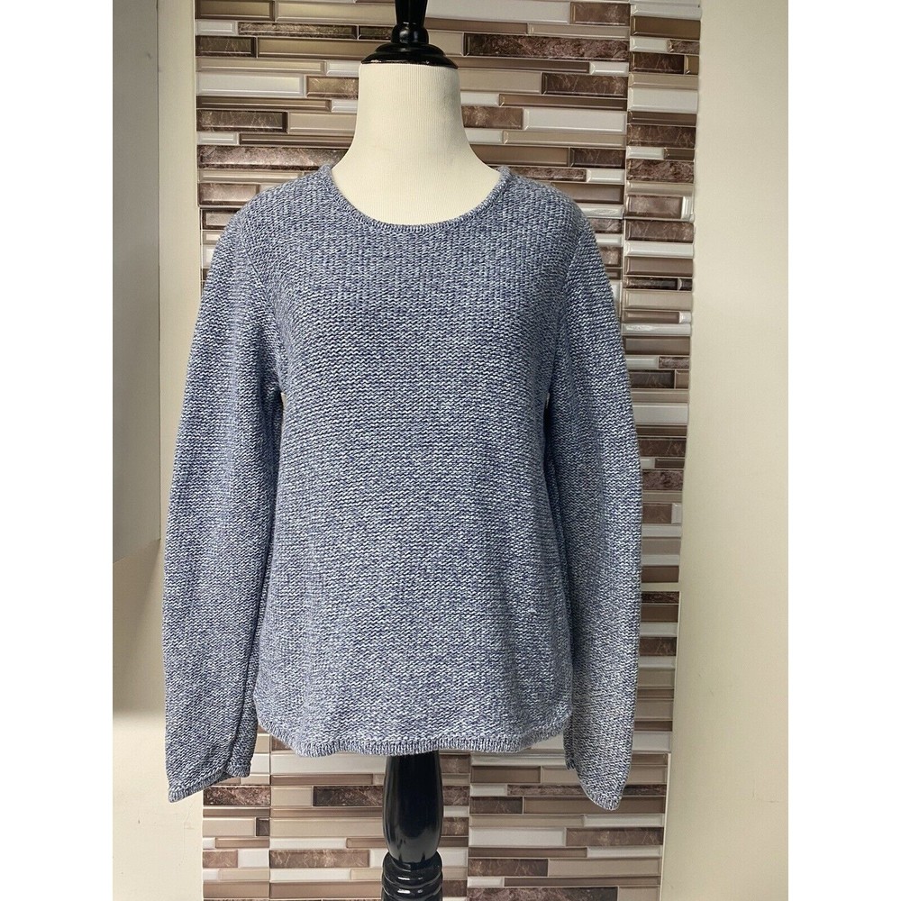 LL Bean VTG Blue Sweater. Pullover Crewneck Cotton Sweater  Women’s Size S